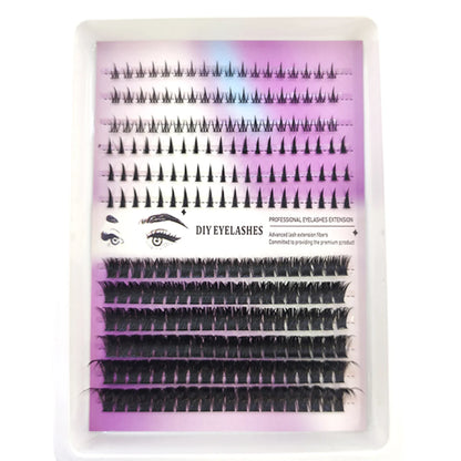 12rows Salon-Like Lash Clusters Kit DIY Eyelash  extension comic eyelash curler grou upper eyelashes Volume Fairy Eyelash