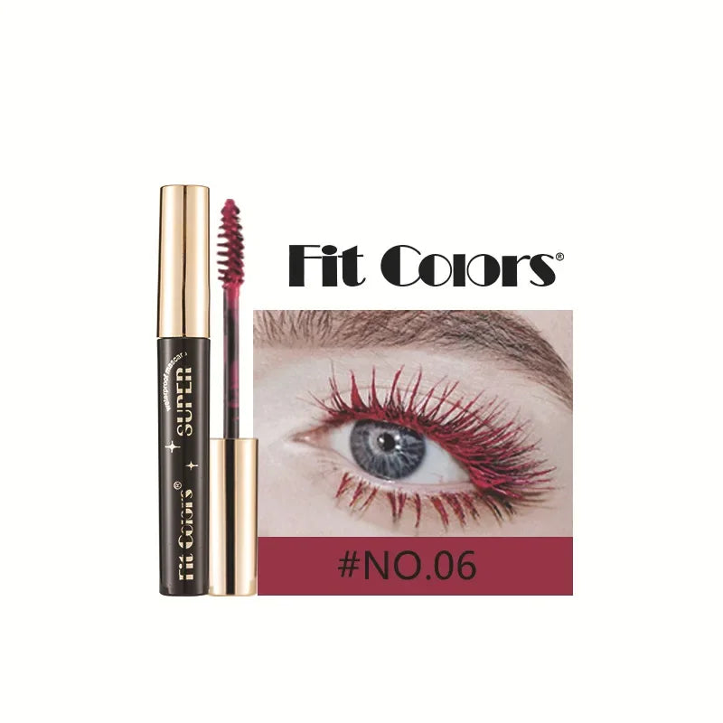 Colored Mascara Waterproof Blue White Black Purple Lengthen Eyelashes 4D Silk Fiber Eyelash Extension Eyes Makeup for Party Use