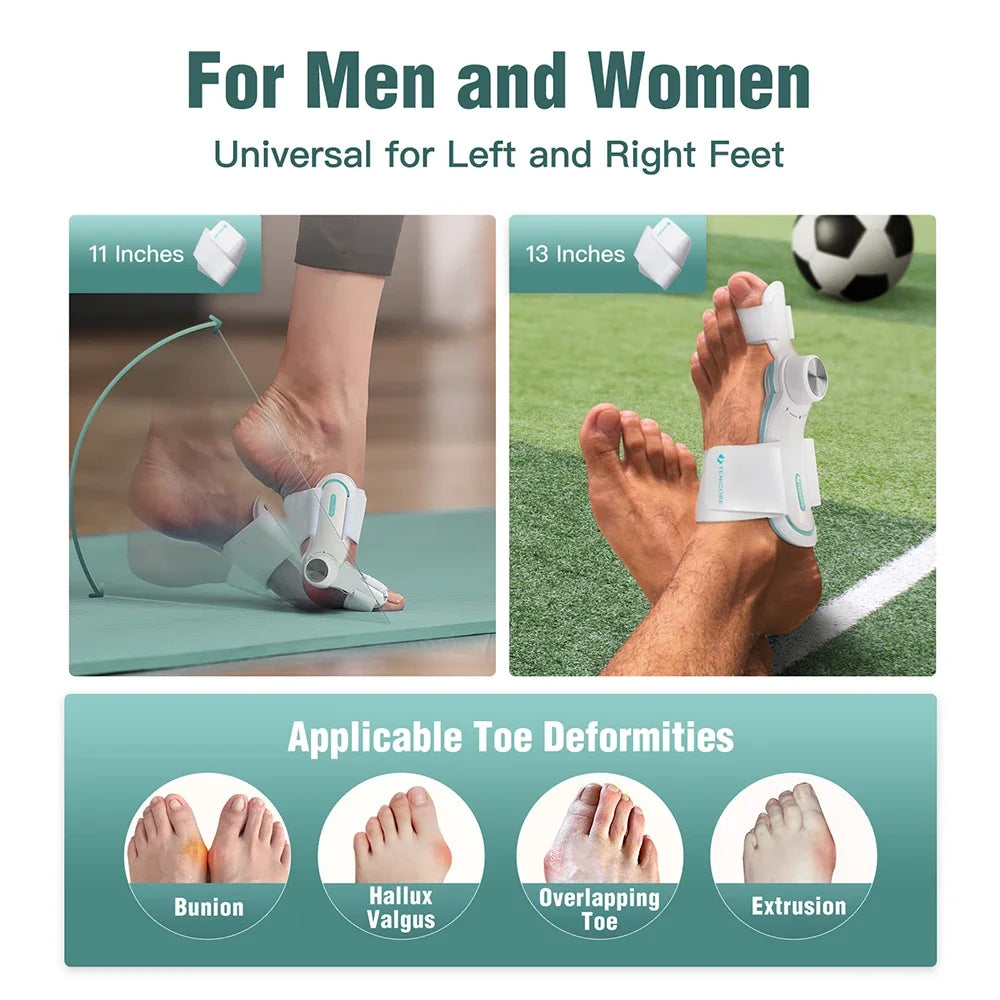 New Bunion Corrector Hallux Valgus Orthotics Big Toe Homing Straightener Adjustable Knobs With 3 Angle Fixing Plate Foot Care