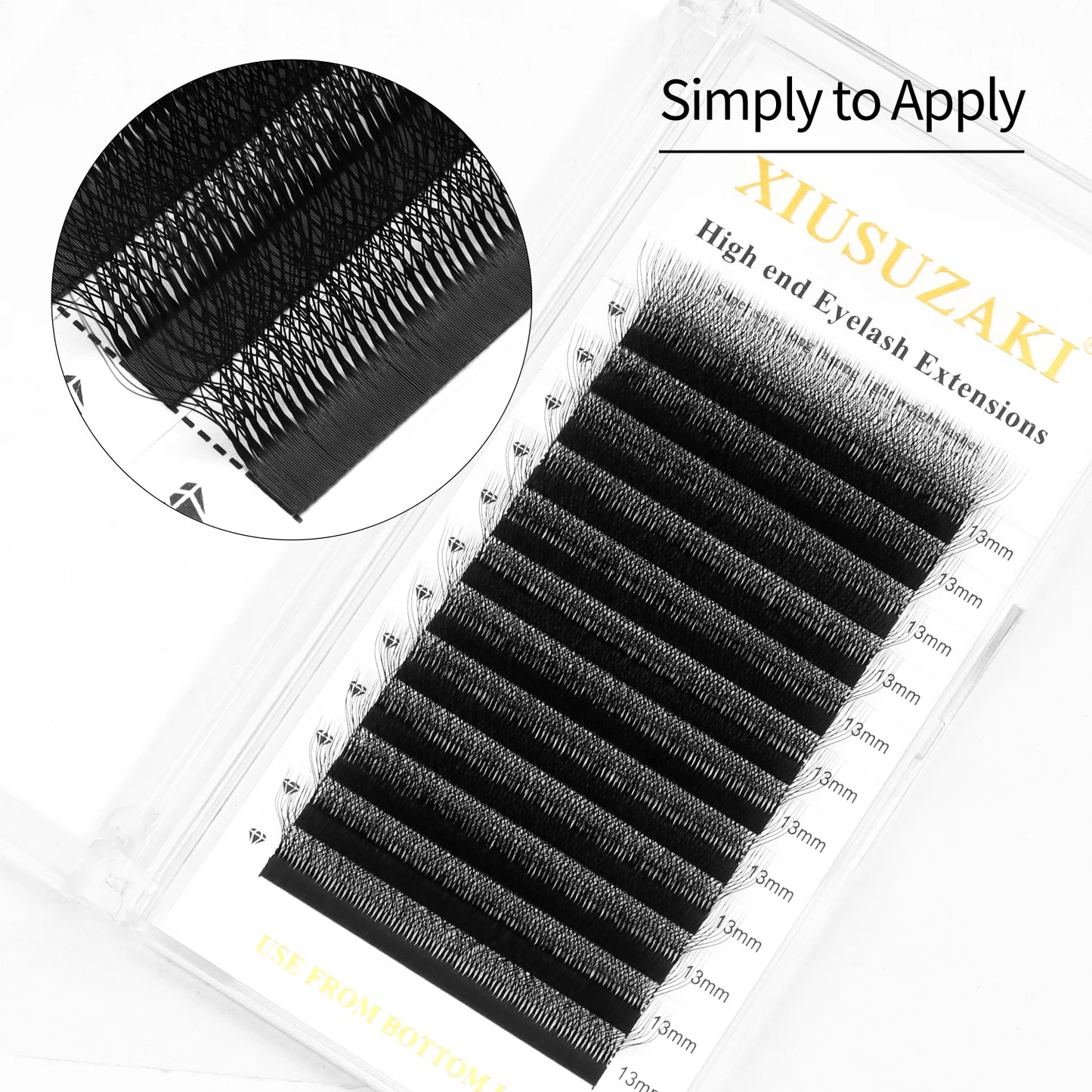XIUSUZAKI YY 3D 4D 5D 6DW Lashes L/LU/M Curl W Eyelashes Extension Premade Fans Volume Individual False Lashes Extensions Shop