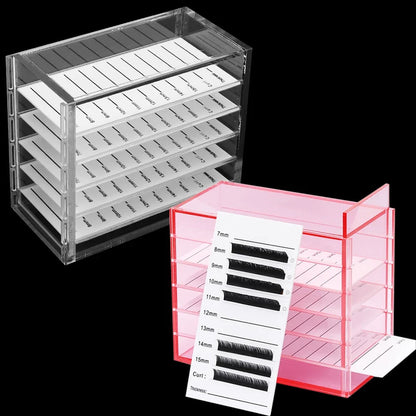 Wholesale Eyelash Extensions Storage Box 5 Layers Acrylic Pallets Holders Lash Organizer False Eyelashes  Makeup Tools Supplies