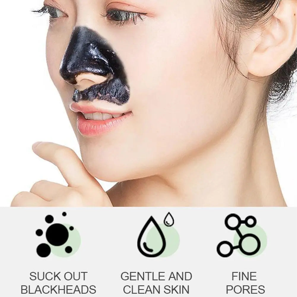 60g Bamboo Charcoal Blackhead Remover Face Mask Deep Cleansing Spots Acne Treatment Peal-off Nose Mask Face Skin Care
