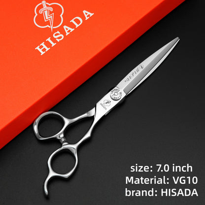 HISADA professional barber scissors Japanese handmade VG10 material scissors 6.0/6.5/7.0 inch hairdressing scissors