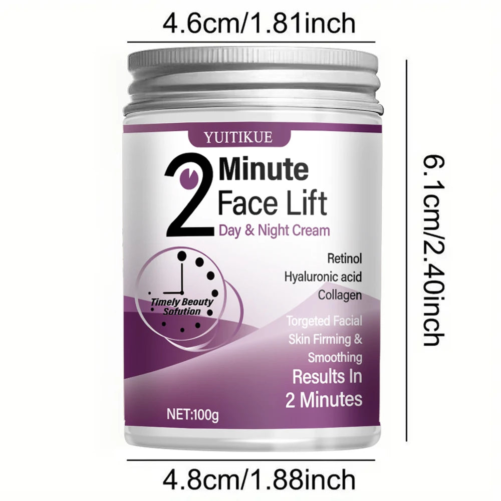 YUITIKUE Instant Face Lift Cream - Retinol, Hyaluronic Acid, Collagen, For Firm & Smooth Skin, 100g