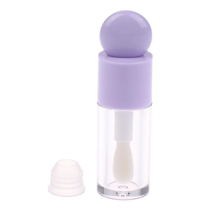 4ml Lip Gloss Tube Matte Transparent Thick Rod Large Brush Head Empty Bottle Lips Glaze Container Makeup Packaging Material