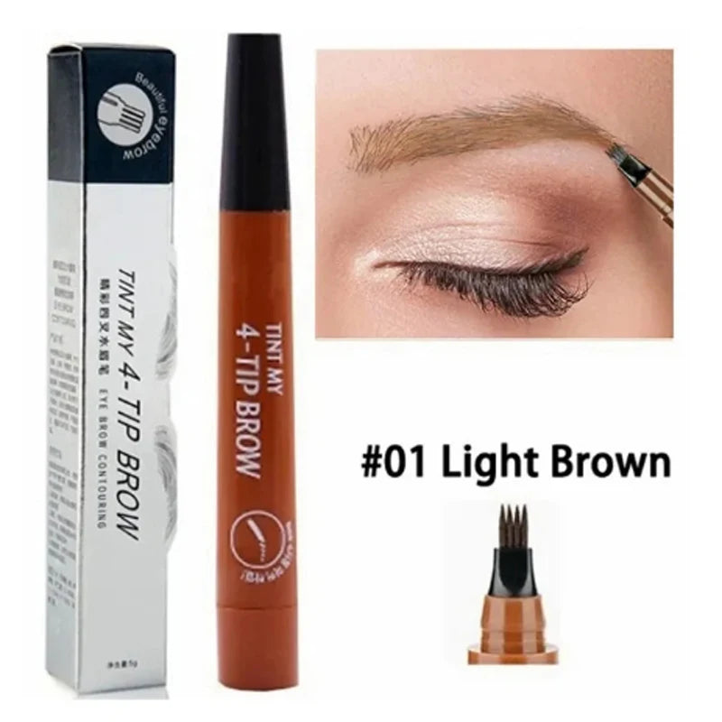4 Point Eyebrow Pencil Maquillajes Para Mujer Waterproof Liquid Eyebrow Pen Makeup Long Lasting Makeup Microblade Brow Pencil