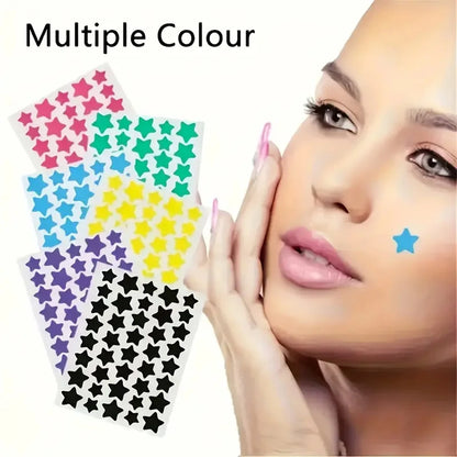 200PCS Star Facial Acne Patch Water Colloidal Acne Patch Multiple Sizes Absorbent Coverage Acne Patch, Gentle Skincare