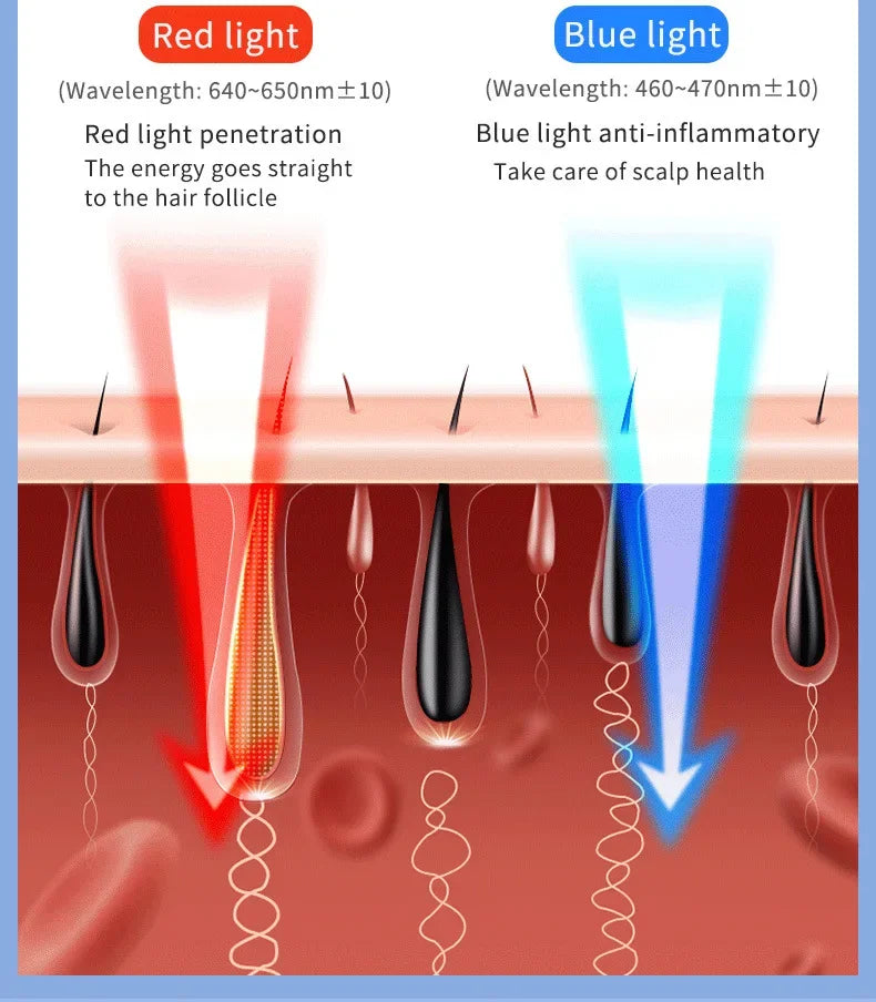 Electric Spray Massage Comb Hair Growth Vibration Head Massager Brush LED Anti Hair Loss Scalp Liquid Medicine Atomizing Comb