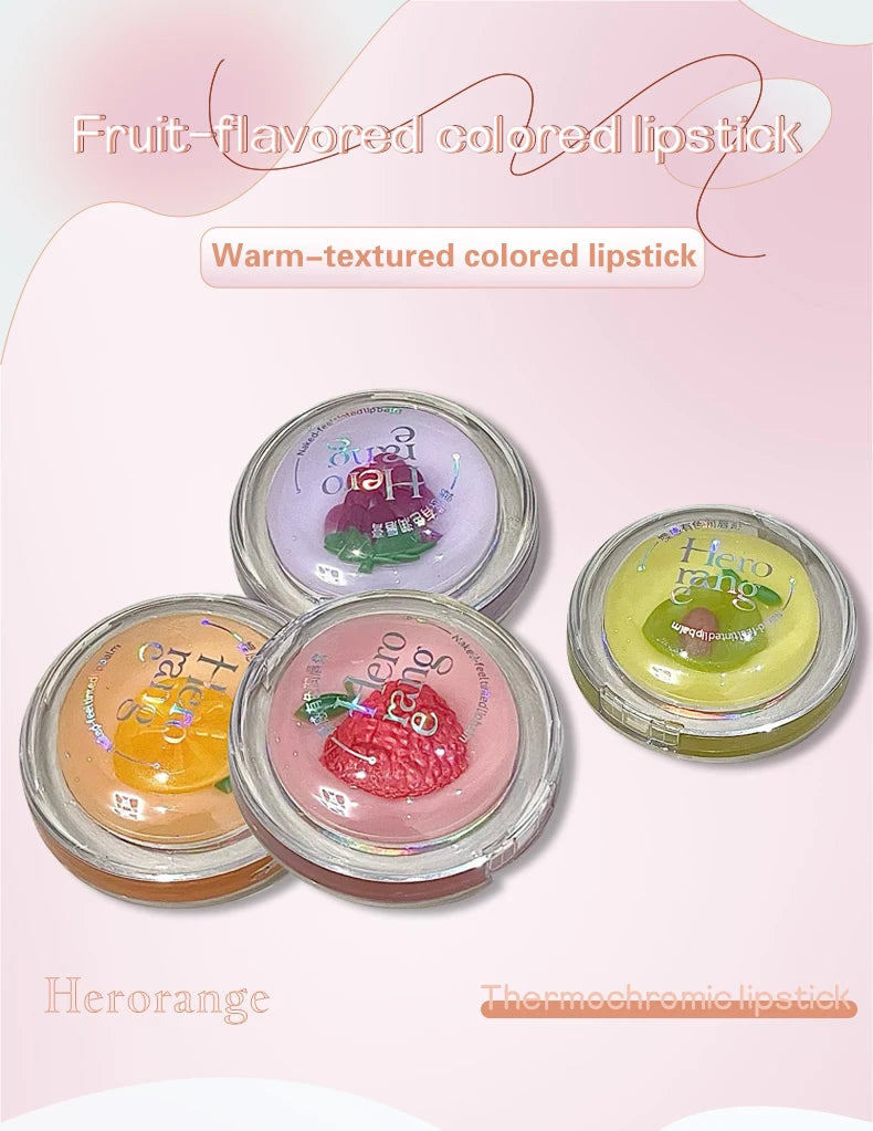 Herorange Nude Tinted Lip Balm Moisturizing Anti-Drying Autumn and Winter Lip Care Lightens Lip Lines Color-Changing Lip Balm