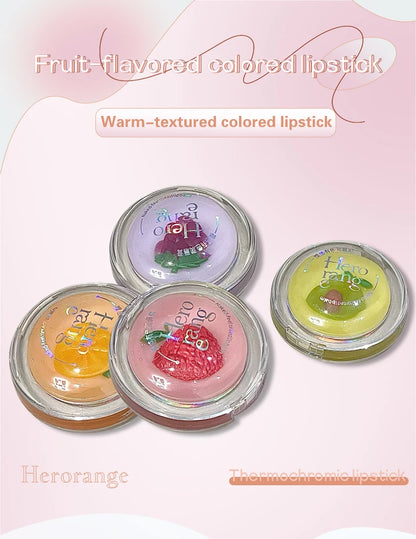 Herorange Nude Tinted Lip Balm Moisturizing Anti-Drying Autumn and Winter Lip Care Lightens Lip Lines Color-Changing Lip Balm