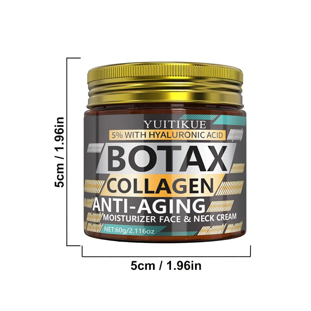 BOTAX Collagen 5% Hyaluronic Acid Cream - Anti-Aging Face & Neck Moisturizer, Day & Night, 60g