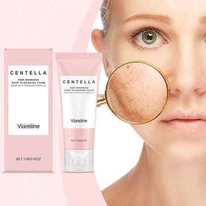 Soothing Centella Asiatica Mild Deep Cleansing Foam Cleanser - Remove Pore Oil Control Exfoliating Refresh Facial Skincare