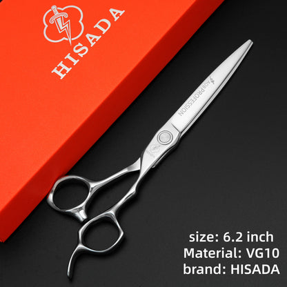 HISADA professional barber scissors Japanese handmade VG10 material scissors 6.0/6.5/7.0 inch hairdressing scissors