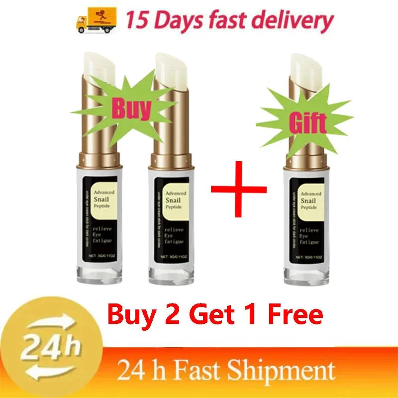 Snail Eye Cream Stick Collagen Fade Fine Lines Wrinkle Lightening Dark Circles Firming Eye Bags Puffiness Moisturizing Eye Cream