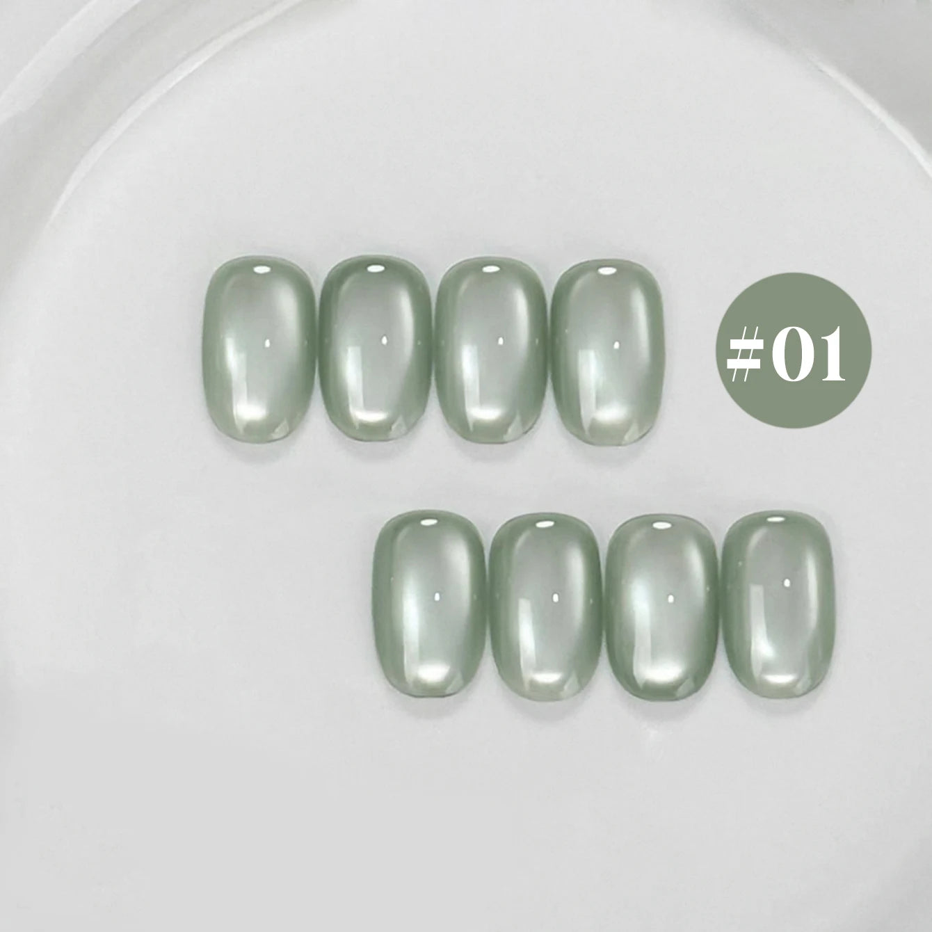 12ML 1-6PCS Blue Glass Bead Island Magnetic Moonlight Cat Eye Gel Nail Polish 2025 New Style Popular Gel Polish Nail Supplies