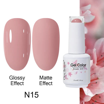 Clou Beaute 15ml Nail Gel Polish Warm Color Dark Red Brown Semi Permanent Nail Art Manicure Soak Off LED UV Varnishes Lacquer