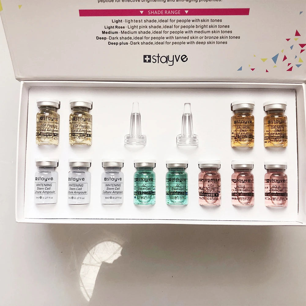 Korea Stayve 8ml Face BB Cream Glow Salmon DNA Mix Serum Kit Whitening Moisturizing Essence Beauty Skin Care