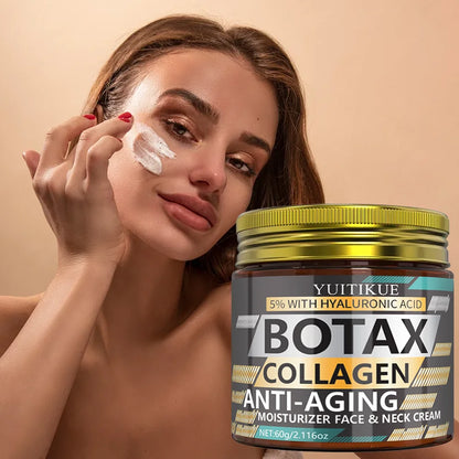BOTAX Collagen 5% Hyaluronic Acid Cream - Anti-Aging Face & Neck Moisturizer, Day & Night, 60g