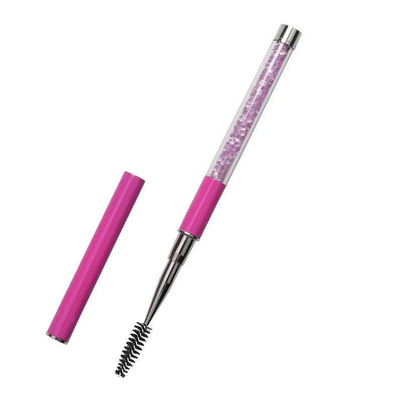 Rhinestone Handle Lash Brush Reusable Eyelash Brushes Mascara Applicator Wand Brushes Eyelash Extension Makeup Tool Eyelashes