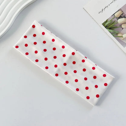 Women's yoga elastic headband with polka dots, autumn fashion makeup headband, hair accessories, sports and fitness headband