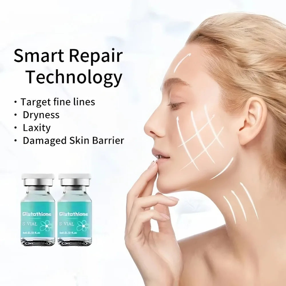 Glutathione Brightening Ampoule Essence 4ml×5 - Deep Moisturizing Serum for Skin Elasticity