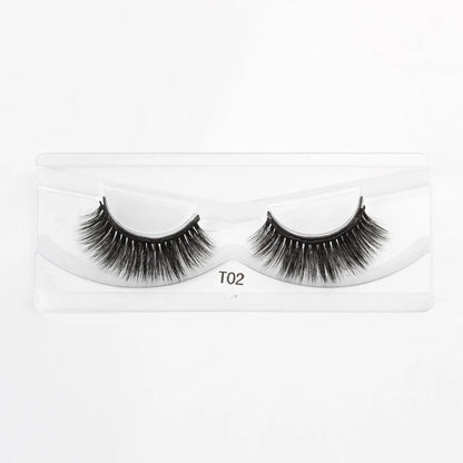 Hot 1/3Pairs Magnetic Eyelashes Soft False Lashes Repeated Use Mink Lashes Waterproof Liquid Eyeliner Tweezer Eyelash Makeup Set
