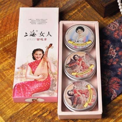 Shanghai classic cream vanishing cream 80g*3 sets (Tuberose + Magnolia moisturizing cream + night rose)