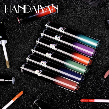 New Black Velvet Lipsticks Halloween Dark Matte Lip Gloss Set Moisturizing Lasting Waterproof No Fade Sexy Red Liquid Lipsticks