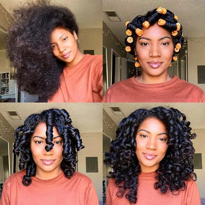 Perm Rods and 60 Pieces Hair Rollers with Hair Cold Wave Rods Hair Curler for Women Long Short Hair（8 Sizes）