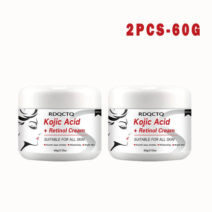 Kojic Acid & Retinol Face Cream: Gentle Hydration for Smooth, Radiant Skin – Daily Moisturizer for All Skin Types 30/60g