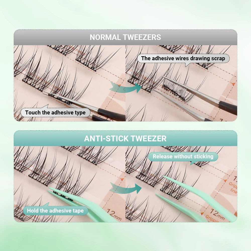 Lashtalk 1Pc DIY Lashes Tweezers Non-stick No Sticky Anti-adhesive False Eyelashes With Adhesive-free Lashes No Glue Makeup Tool
