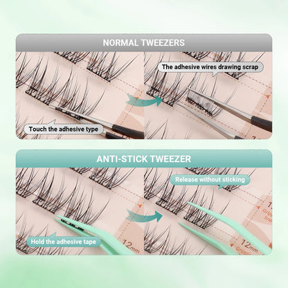 Lashtalk 1Pc DIY Lashes Tweezers Non-stick No Sticky Anti-adhesive False Eyelashes With Adhesive-free Lashes No Glue Makeup Tool
