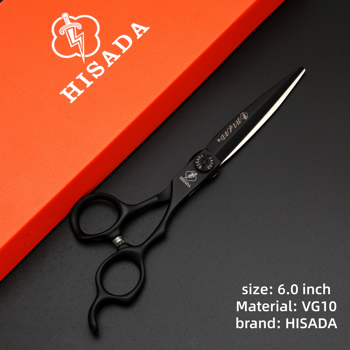HISADA professional barber scissors Japanese handmade VG10 material scissors 6.0/6.5/7.0 inch hairdressing scissors