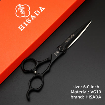 HISADA professional barber scissors Japanese handmade VG10 material scissors 6.0/6.5/7.0 inch hairdressing scissors