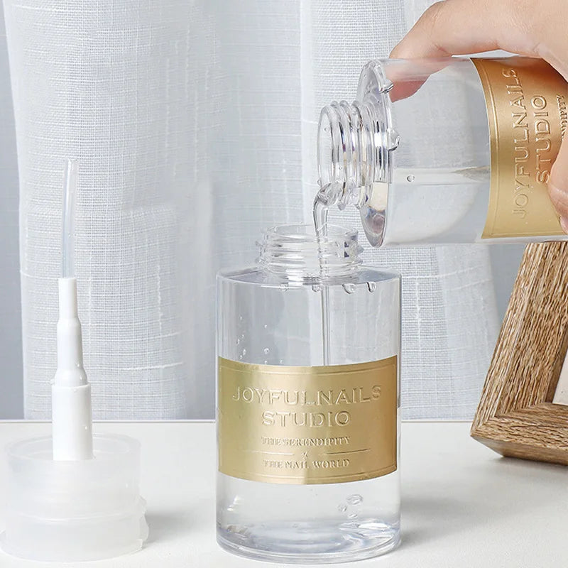 1pc 200-500ML Nail Refillable Bottles Empty Press Pump Dispenser Nail Art Polish Remover Cleaner Makeup Bottle Manicure Tool