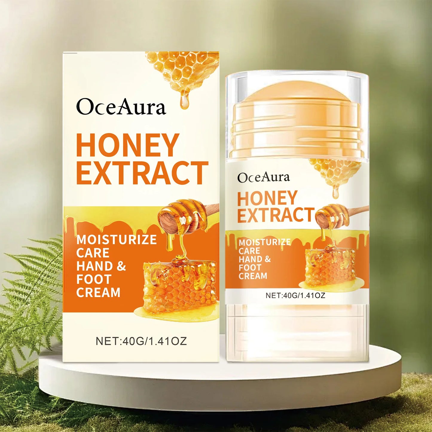 Honey Foot Care Cream Stick Nourishing Balm for Dry Cracked Feet Heel Exfoliation Softening Skin Ultra-Hydrating Hand Foot Balm