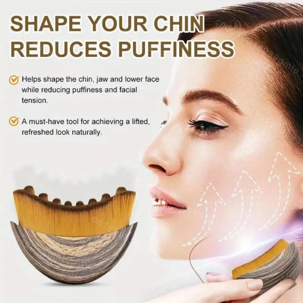 Lymphatic Contour Face Brush Soft Exfoliation Brush Reduce Puffiness Relief Fatigue Massager Skin Sculpting Tool Dry Brushing