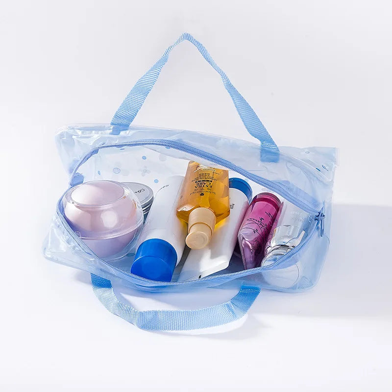 HOMEFISH Transparent polka dot women's makeup bag Waterproof PVC Cosmetic Bag Portable Women Storage Bag Toiletries Wash Bag