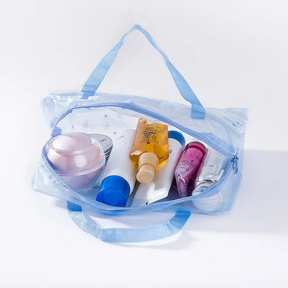 HOMEFISH Transparent polka dot women's makeup bag Waterproof PVC Cosmetic Bag Portable Women Storage Bag Toiletries Wash Bag