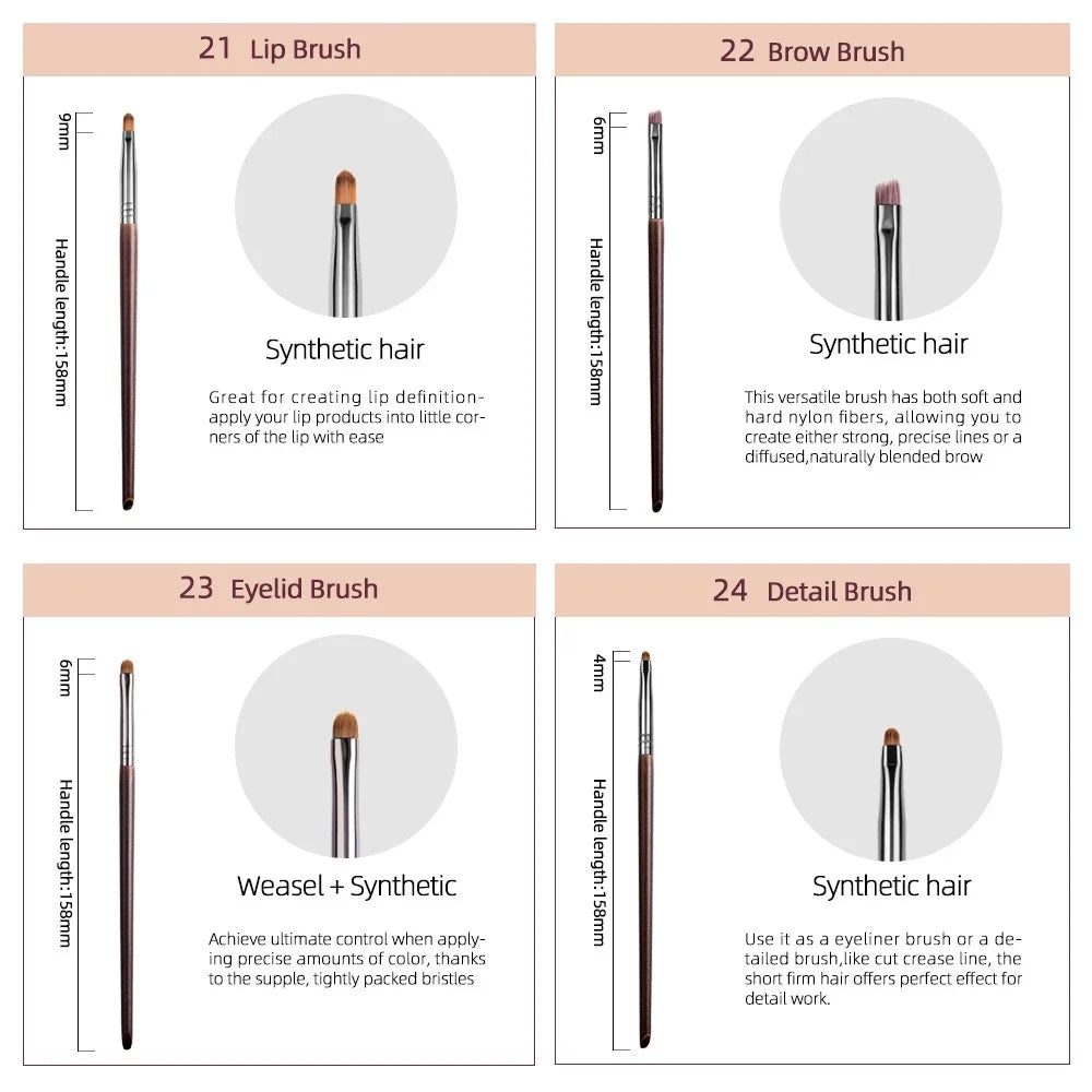 OVW Eyeliner Makeup Brush Set Precision Detail Brush Cosmetics косметика
