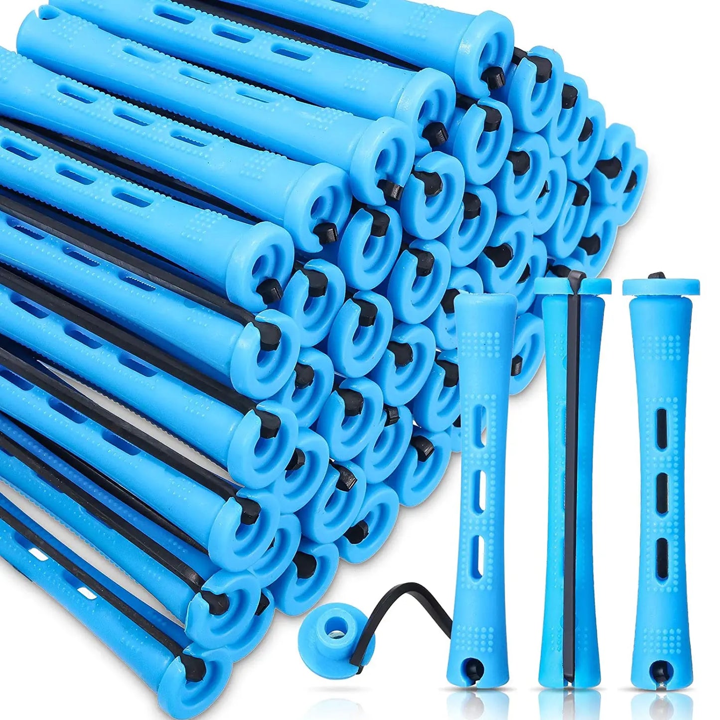 Perm Rods and 60 Pieces Hair Rollers with Hair Cold Wave Rods Hair Curler for Women Long Short Hair（8 Sizes）