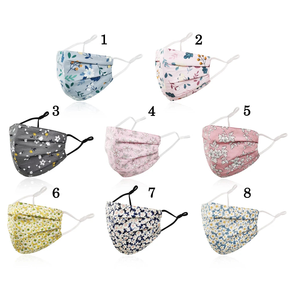 Breathable Cotton Printing Mask Fashion Washable Anti-UV Riding Face Mask Skin-Friendly Anti Dust Sunscreen Mask Outdoor Sports