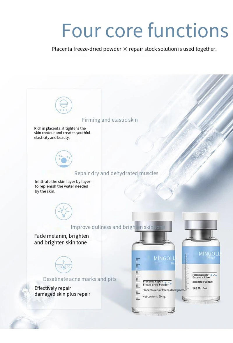 Placent Peptide Ampoule Hyaluronic acid Serum For Face Dr.Pen  Freeze-dried Powder Repair Moisturizing Skin Care Korean