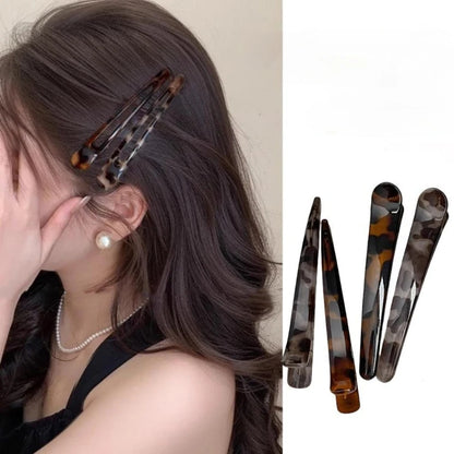 3pcs/Set Hairpins Retro Leopard Print Duckbill Hair Clips Makeup Bangs Clips for Women Girls Fashion Barrettes Hair Styling Tool