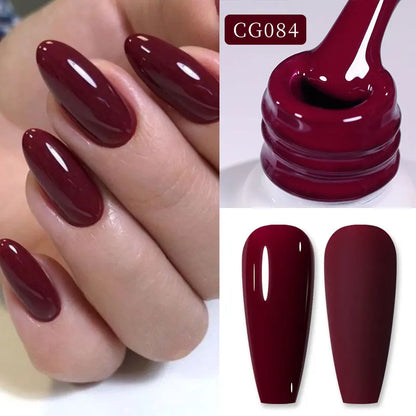BORN PRETTY 10ml Nude Pink Gel Nail Polish Varnis Semi Permanent Nail Gel Varnish Soak Off UV Gel for Valentine's Day Gift Nails