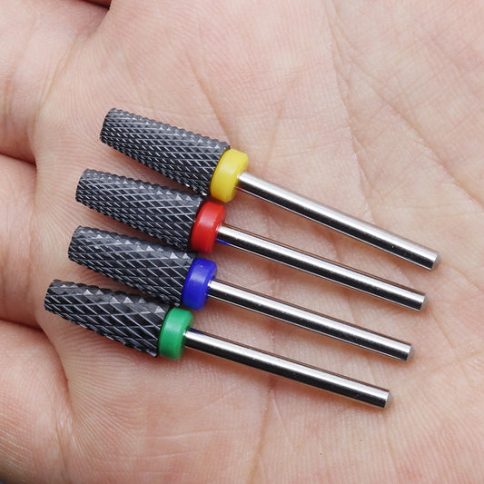 1Pcs Black 5 in 1 Ceramic Nail Drill Bit For Electric Drill Machine 3/32" Shank Milling Cutter Fast remove Acrylic or Hard Gel