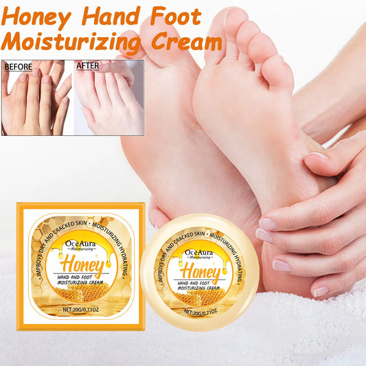 Honey Hand Foot Moisturizing Cream Nourishing Softens Cuticles Anti Dry Cracked Smooth Moisturizing Hand Foot Care Cream
