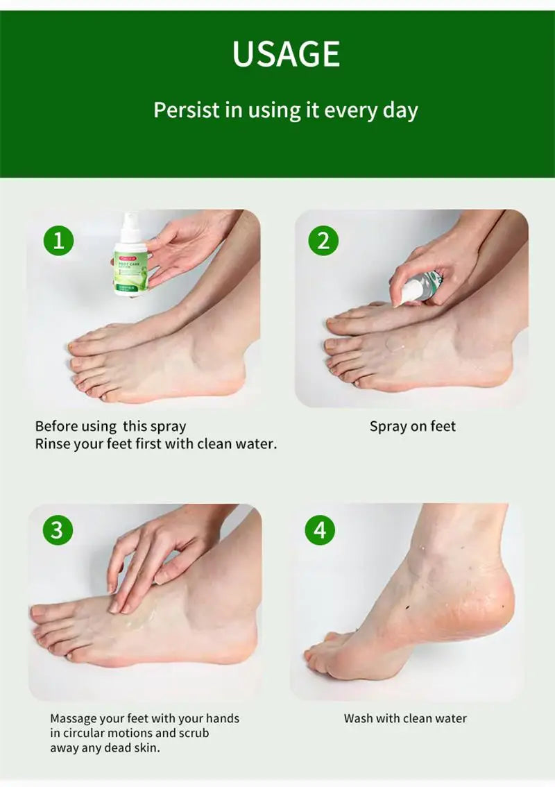 Herbal Anti Crack Foot Cream Spray Heel Cracking Repair Products Exfoliation Dead Skin Removal Softening Moisturize Smooth Care