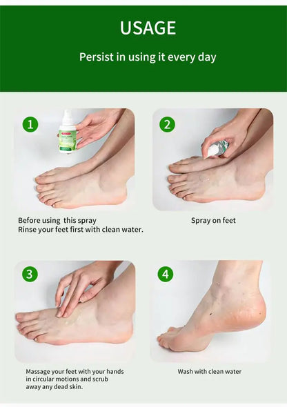 Herbal Anti Crack Foot Cream Spray Heel Cracking Repair Products Exfoliation Dead Skin Removal Softening Moisturize Smooth Care
