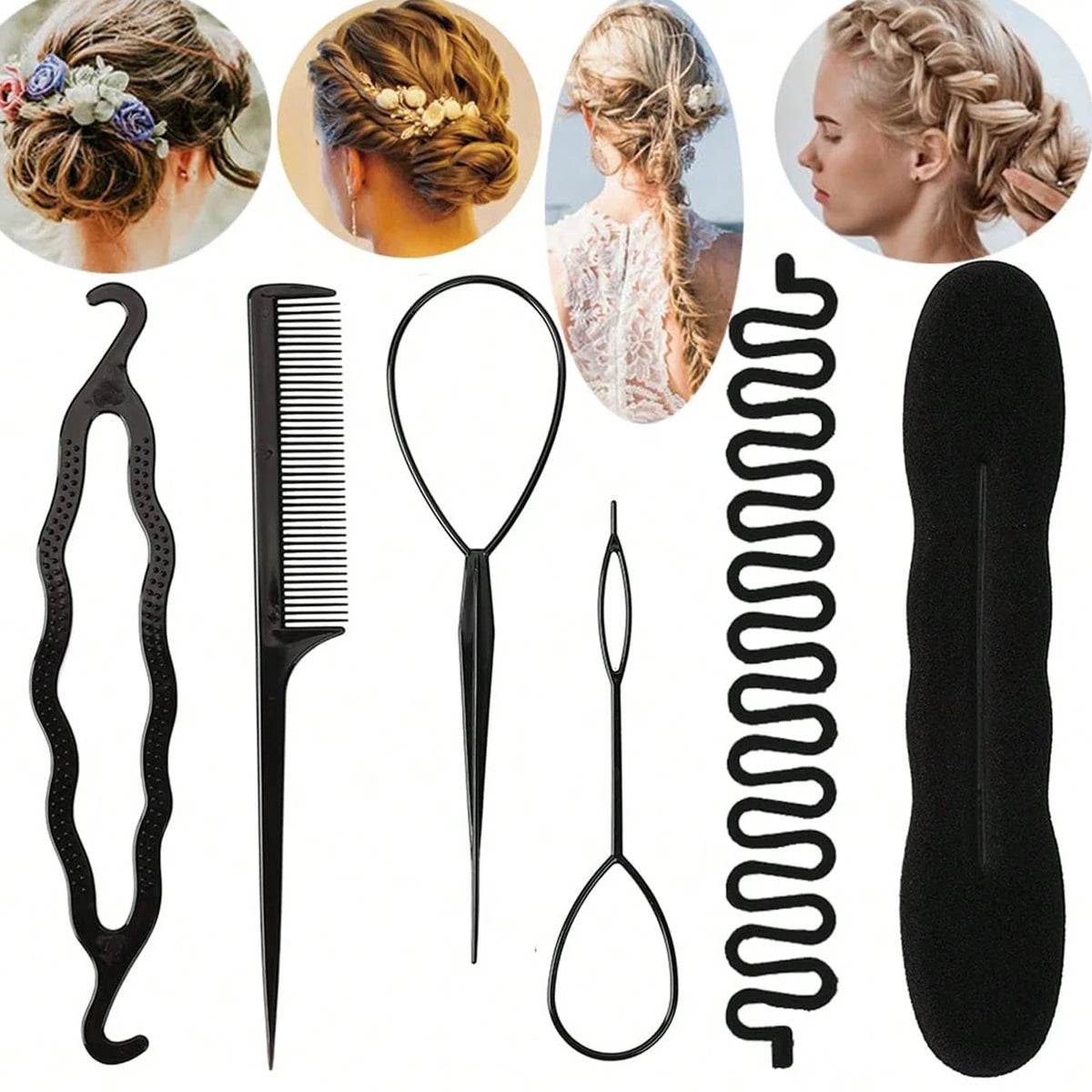 Centipede Braid Hair Tool Lazy Bun Maker Hair Accessories Kit French Braid Tools Hair Braiding Accessories for Women Hair Stylin